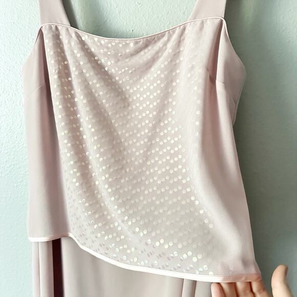 Vintage Patra Blush Pink Sequin Knee Length Dress Women’s Size 14 - Picture 3 of 12